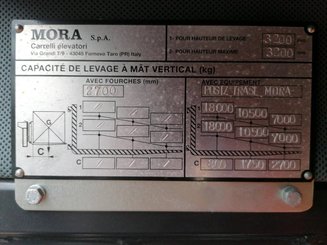 Carretilla contrapesada de 4 ruedas Mora M180C