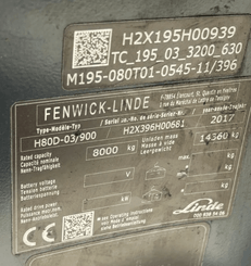 Carretilla contrapesada de 4 ruedas Fenwick H80 EVO