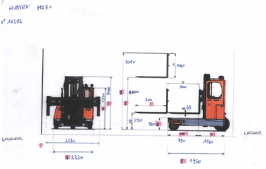 Carretilla multidireccional carga lateral Hubtex MQ30 - 8