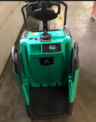 Transpaleta con plataforma Mitsubishi PBF20N3R Fourches 2400mm - 1