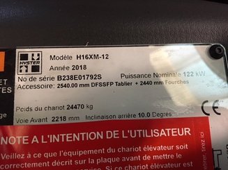 Carretilla contrapesada de 4 ruedas Hyster H16XM-12
