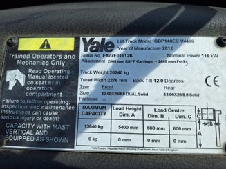 Carretilla contrapesada de 4 ruedas Yale GDP140EC - 12