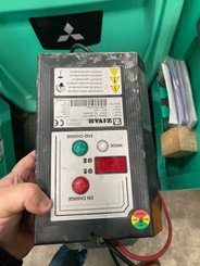 Transpaleta con plataforma Mitsubishi PBF20N3R Fourches 2400mm - 3